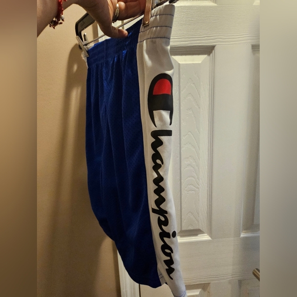 Champion Kids Royal Blue and White Athletic Shorts Size L - Picture 2 of 4